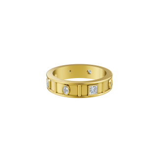 Picture Ring With 8 Different Diamonds