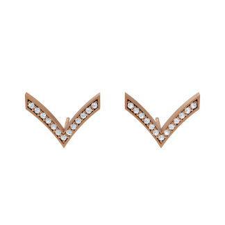 Dove Stud Earrings With Diamonds