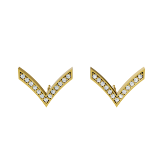 Dove Stud Earrings With Diamonds